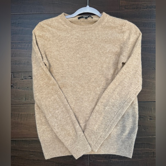 Quince 100% cashmere camel quiet  luxury crew neck sweater size S - Picture 4 of 12